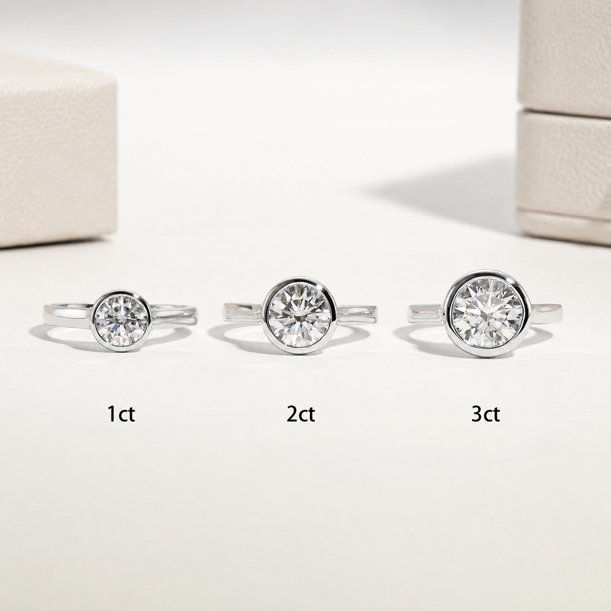 Point of Light Moissanite Solitärring