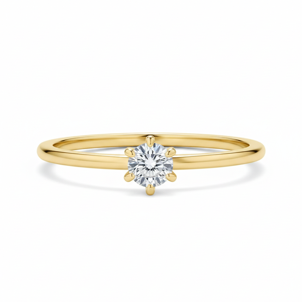 Serene Moissanite Solitaire Ring