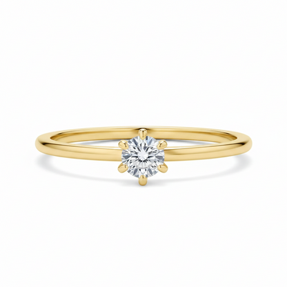 Serene Moissanite Solitaire Ring