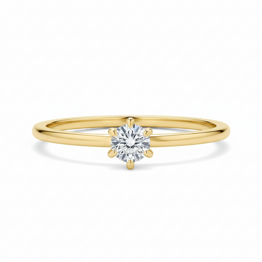 Serene Moissanite Solitaire Ring
