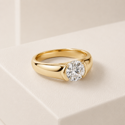 Moonlight Moissanite Solitaire Ring