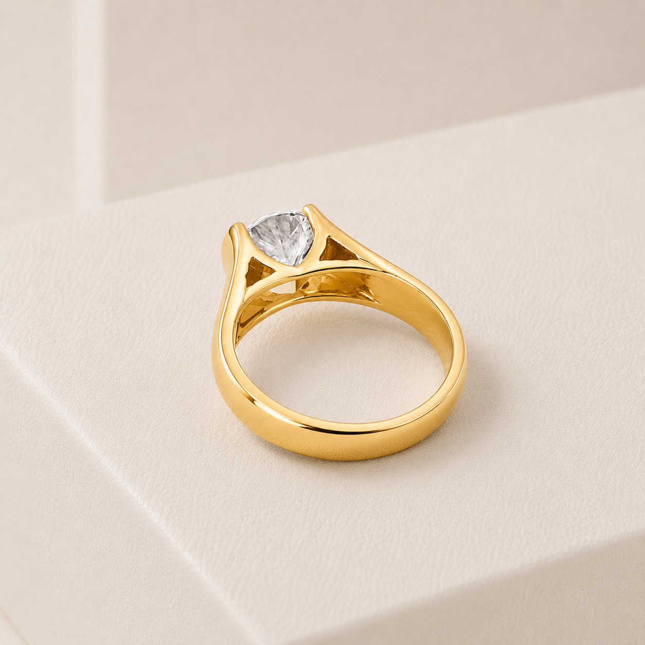 Moonlight Moissanite Solitaire Ring
