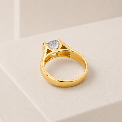 Moonlight Moissanite Solitaire Ring