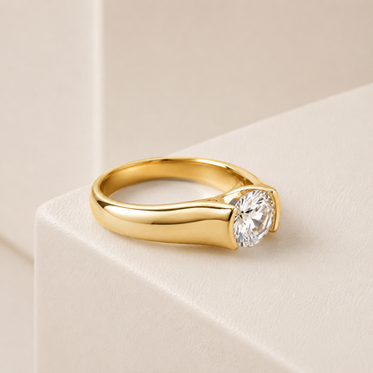 Moonlight Moissanite Solitaire Ring