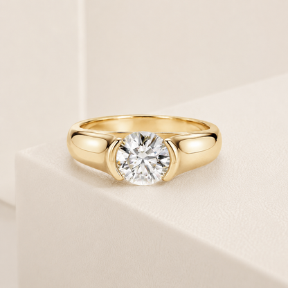 Moonlight Moissanite Solitaire Ring