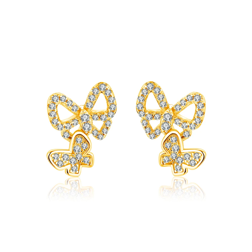 Brinco Borboletas Moissanite - Loratta