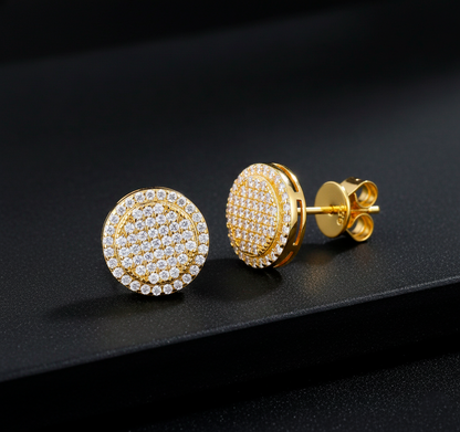 Shine Moissanite Gold Plated Earrings