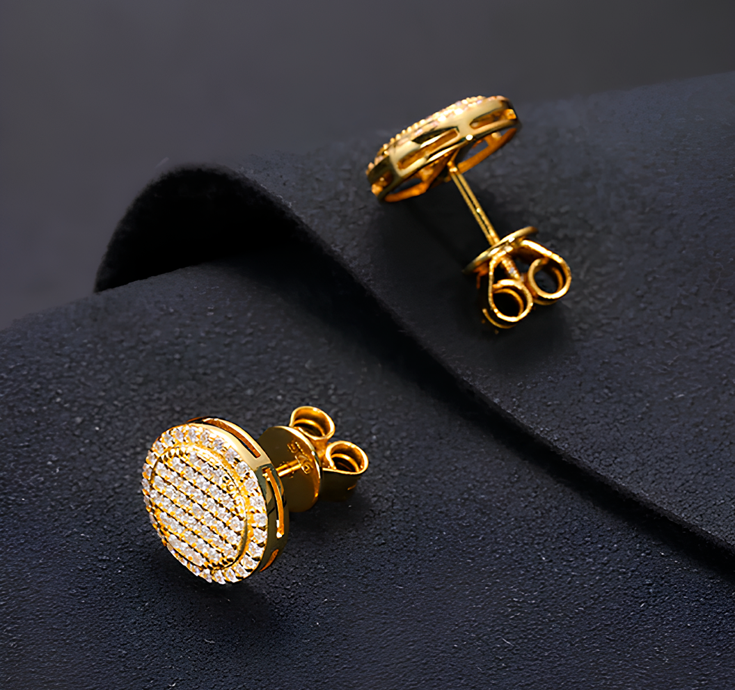 Shine Moissanite Gold Plated Earrings
