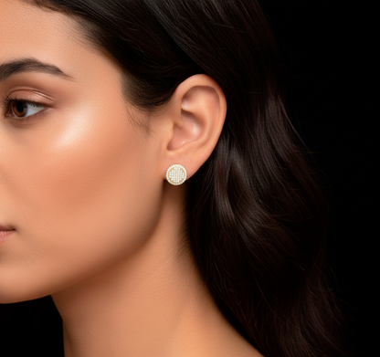 Shine Moissanite Gold Plated Earrings