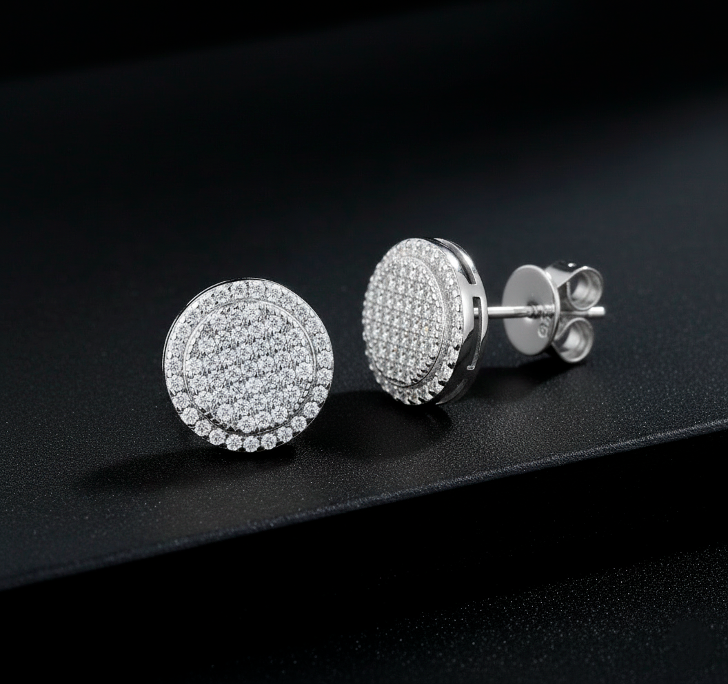 Sparkle Moissanite Gold Plated Earrings