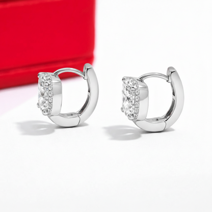 Serene Brilliance Moissanite Gold Plated Earrings