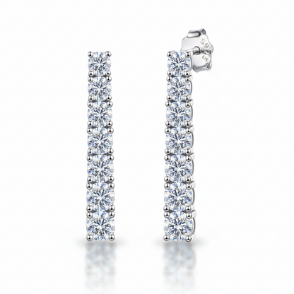 Elegant Drop Moissanite Gold Plated Earrings
