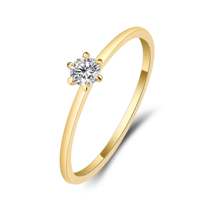 Serene Moissanite Solitaire Ring