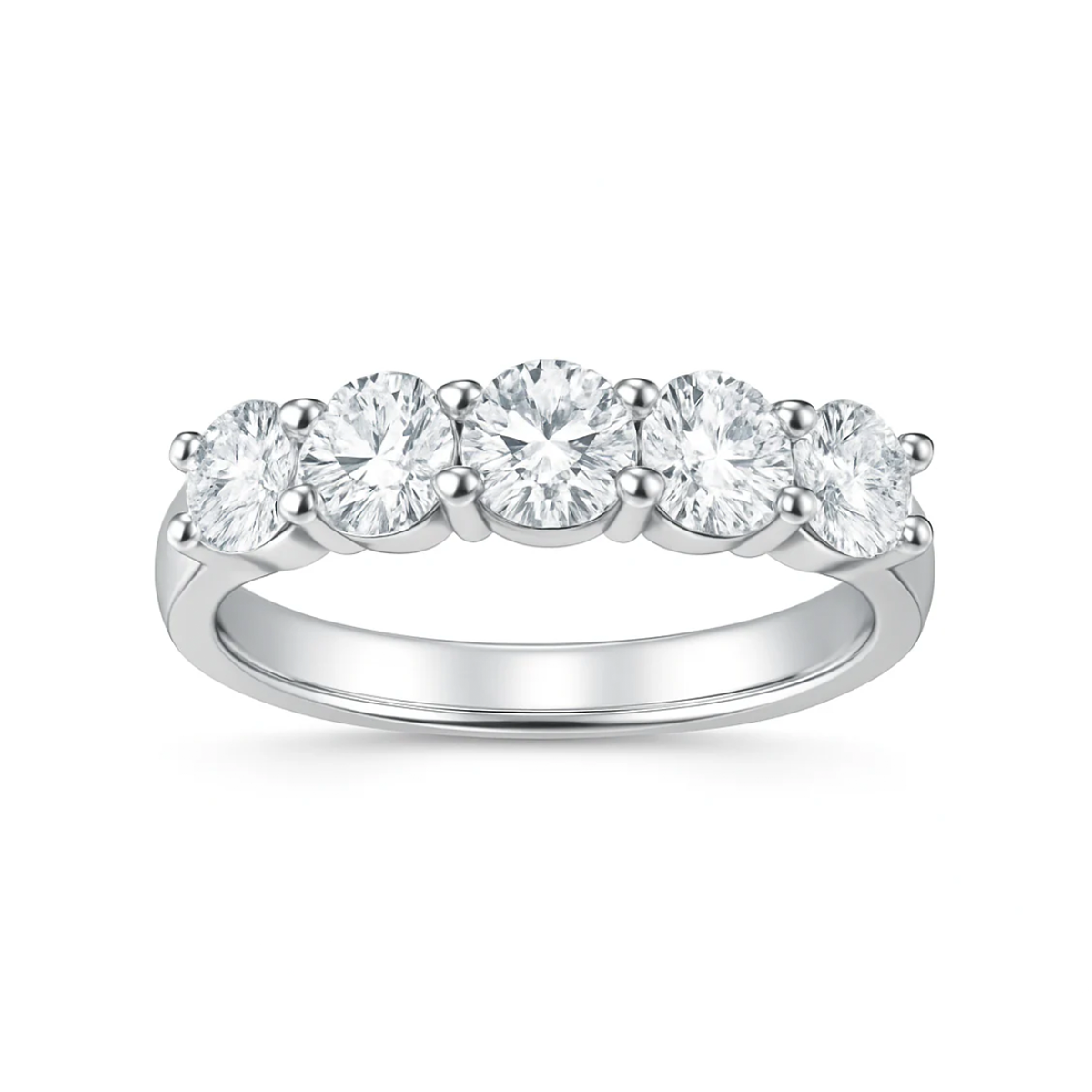 Quintessence 18k Gold Plated Moissanite Half Eternity Ring