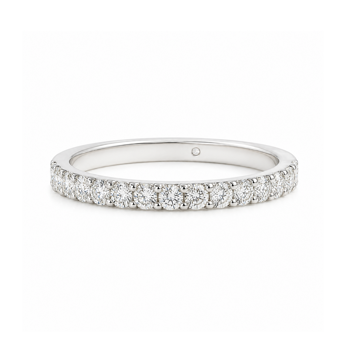 Radiant Half Eternity Moissanite Gold Plated Ring