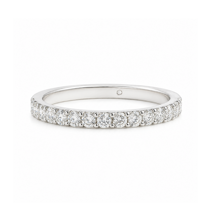 Radiant Half Eternity Moissanite Gold Plated Ring