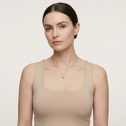 Collier Bella Marquise Moissanite Plaqué Or