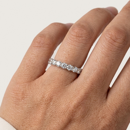 Brilliant Full Eternity Moissanite Gold Plated Ring